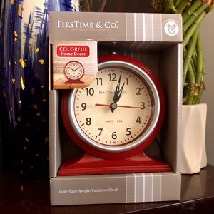 Red Tabletop Clock